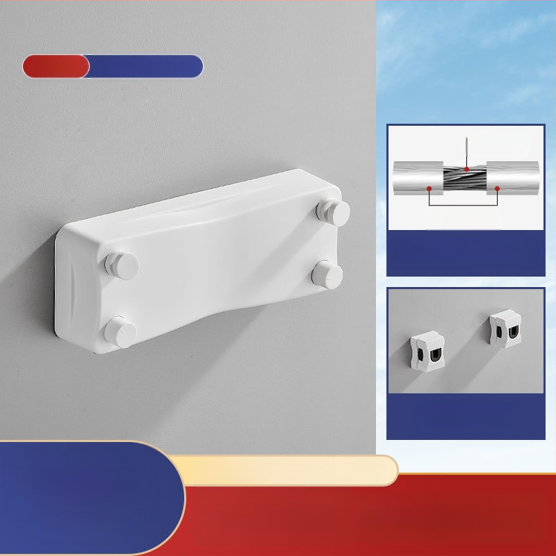 Modernus paprastas stilius nematomas drabužių stovas bendrabutyje be skylių montavimas ABS medžiagos ištraukiama drabužių linija