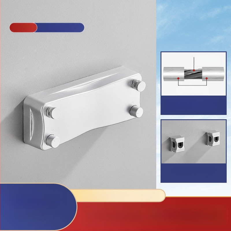 Modernus paprastas stilius nematomas drabužių stovas bendrabutyje be skylių montavimas ABS medžiagos ištraukiama drabužių linija