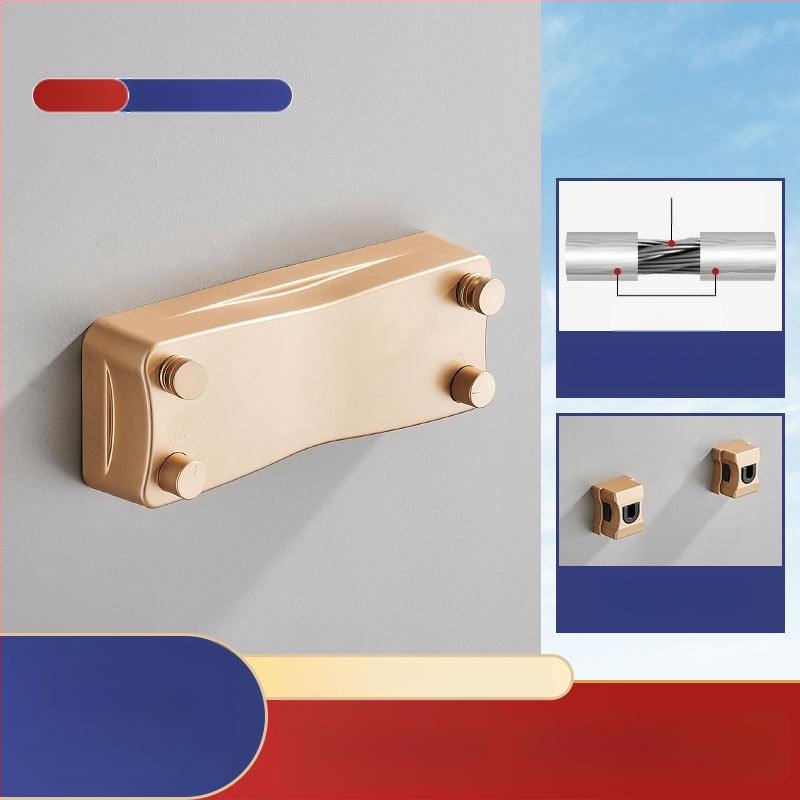 Modernus paprastas stilius nematomas drabužių stovas bendrabutyje be skylių montavimas ABS medžiagos ištraukiama drabužių linija