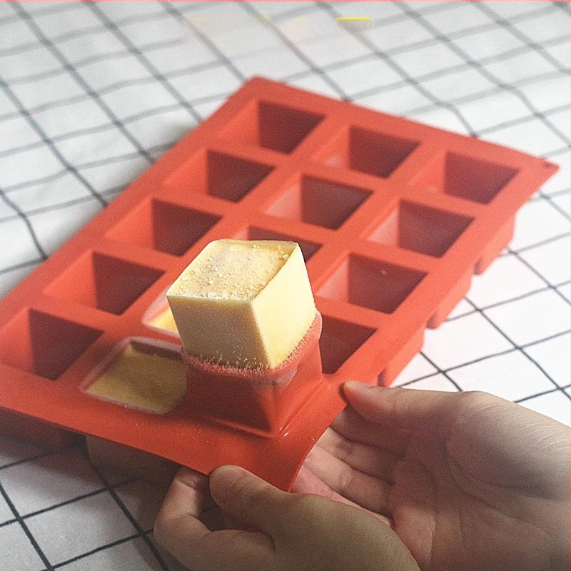 Francia 15 egyenletes tűzön sült pillecukor fagylalt szilikon forma Rubik-kocka mousse torta desszert puding kocka forma