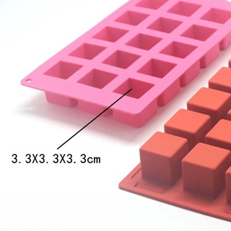Francia 15 egyenletes tűzön sült pillecukor fagylalt szilikon forma Rubik-kocka mousse torta desszert puding kocka forma