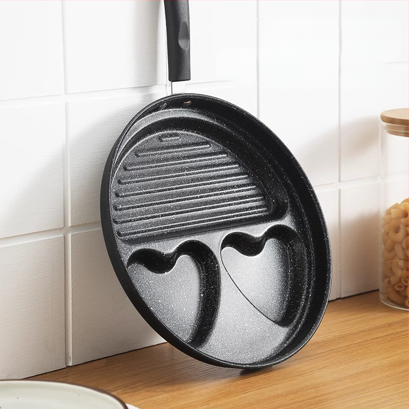 Maifan kivist poorne praepann muna praepann multifunktsionaalne lameda põhjaga mittenakkuva panniga pliit universaalne hommikusöögi muna praepann hulgimüük