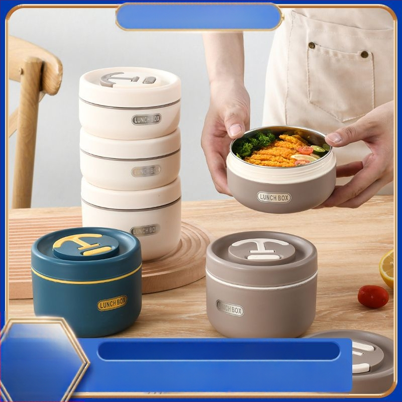 Élelmiszeripari minőségű kétrétegű ebéddoboz irodai dolgozóknak, elválasztott többrétegű általános iskolásoknak, 304-es rozsdamentes acél ebéddoboz nagykereskedelem