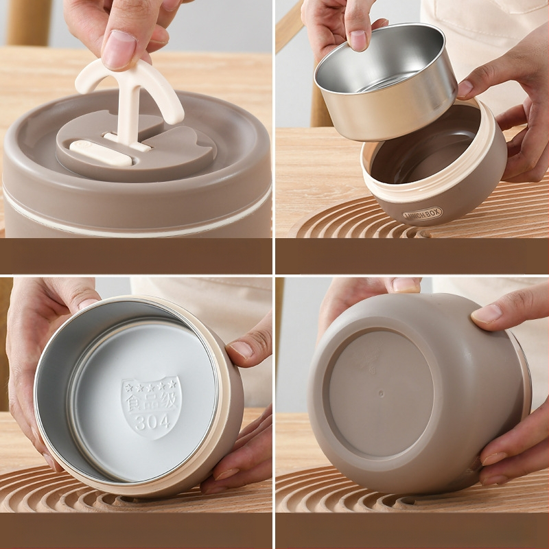 Élelmiszeripari minőségű kétrétegű ebéddoboz irodai dolgozóknak, elválasztott többrétegű általános iskolásoknak, 304-es rozsdamentes acél ebéddoboz nagykereskedelem