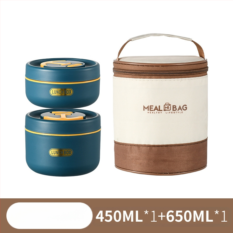 Élelmiszeripari minőségű kétrétegű ebéddoboz irodai dolgozóknak, elválasztott többrétegű általános iskolásoknak, 304-es rozsdamentes acél ebéddoboz nagykereskedelem