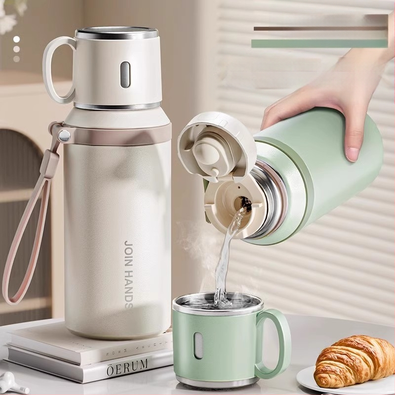 316 rozsdamentes acél termoszpohár, speciális pohár gyerekeknek és diákoknak iskolába járáshoz, nagy színértékű, nagy kapacitású, hordozható kültéri pohár