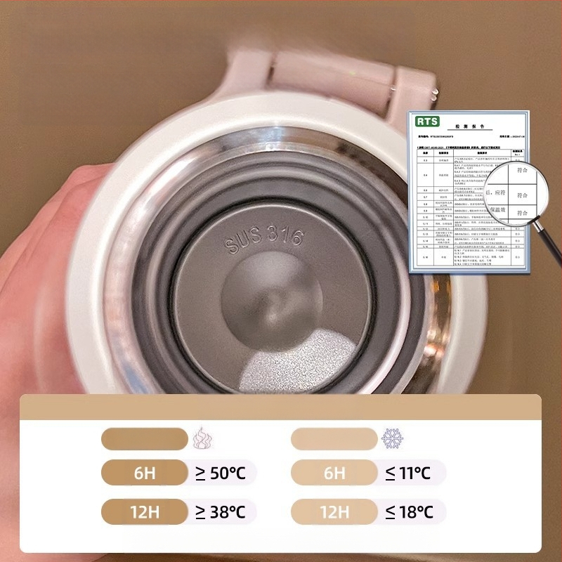 316 rozsdamentes acél termoszpohár, speciális pohár gyerekeknek és diákoknak iskolába járáshoz, nagy színértékű, nagy kapacitású, hordozható kültéri pohár