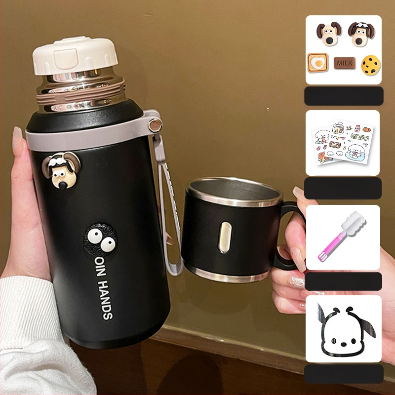 316 rozsdamentes acél termoszpohár, speciális pohár gyerekeknek és diákoknak iskolába járáshoz, nagy színértékű, nagy kapacitású, hordozható kültéri pohár