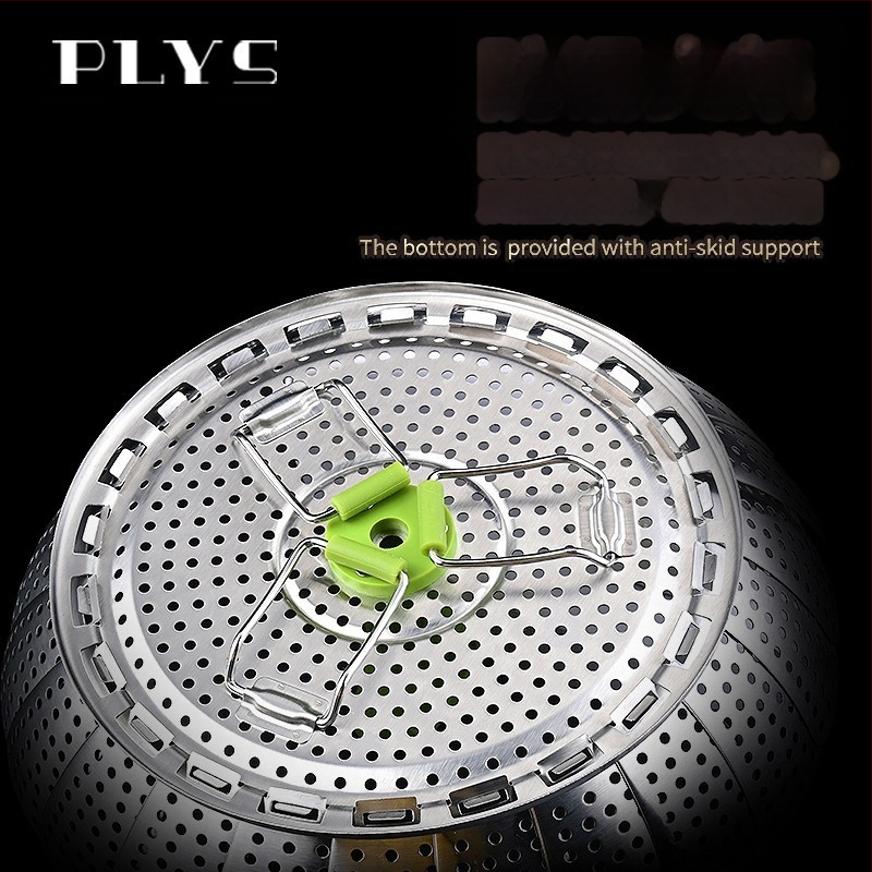 Jauna stila sabiezināta nerūsējošā tērauda tvaikoņa turētājs mājsaimniecības daudzfunkcionāls teleskopisks virtuves tvaicētais maizes tvaikonis vienslāņu locīšanai