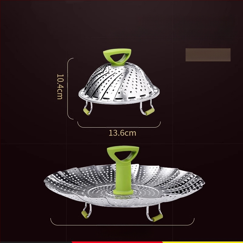 Jauna stila sabiezināta nerūsējošā tērauda tvaikoņa turētājs mājsaimniecības daudzfunkcionāls teleskopisks virtuves tvaicētais maizes tvaikonis vienslāņu locīšanai