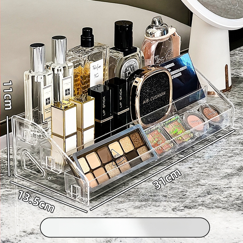 Akrüülist lauvärvi alus, hoiukarp lauale, tualettlaud, meigiriiul, kosmeetikariiul, huulepulk, parfüüm, nahahooldusriiul