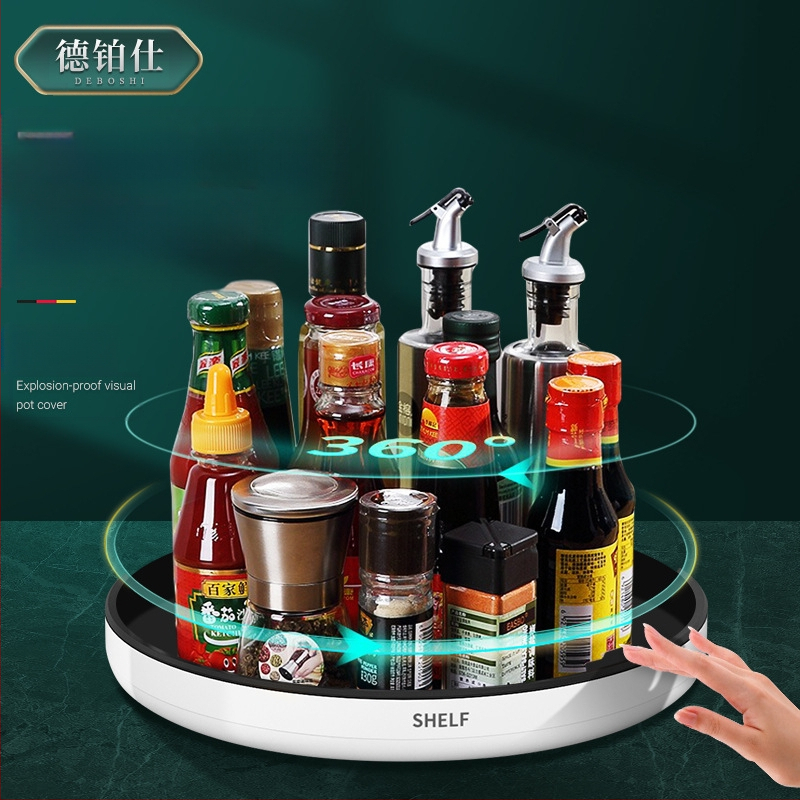 Konyhai multifunkcionális forgó állvány fűszeres forgó tárolódoboz nappali asztali kozmetikai befejező állvány