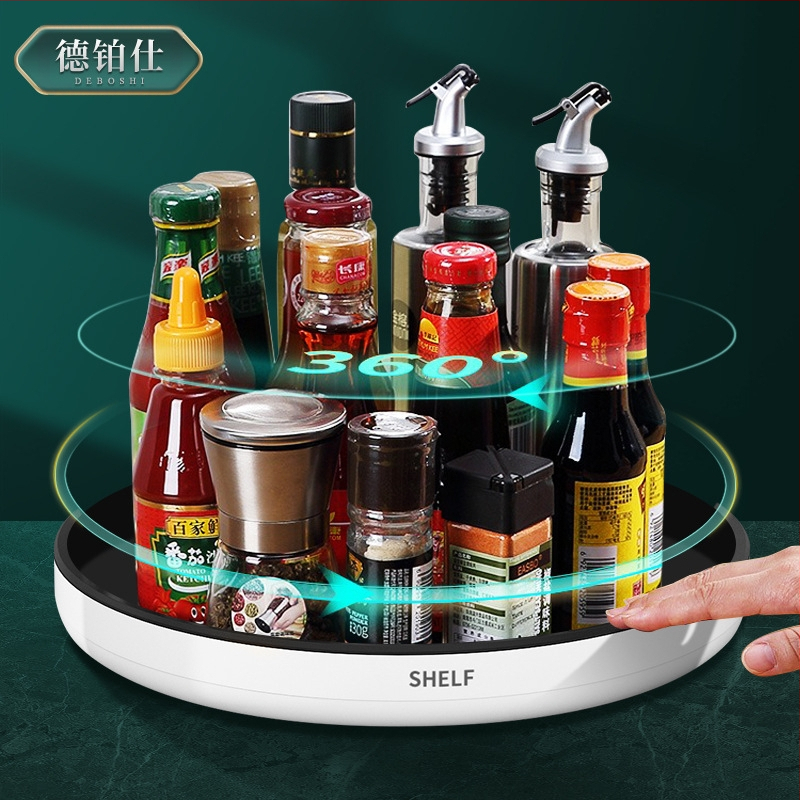 Konyhai multifunkcionális forgó állvány fűszeres forgó tárolódoboz nappali asztali kozmetikai befejező állvány