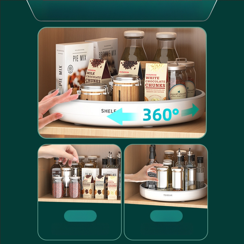 Konyhai multifunkcionális forgó állvány fűszeres forgó tárolódoboz nappali asztali kozmetikai befejező állvány