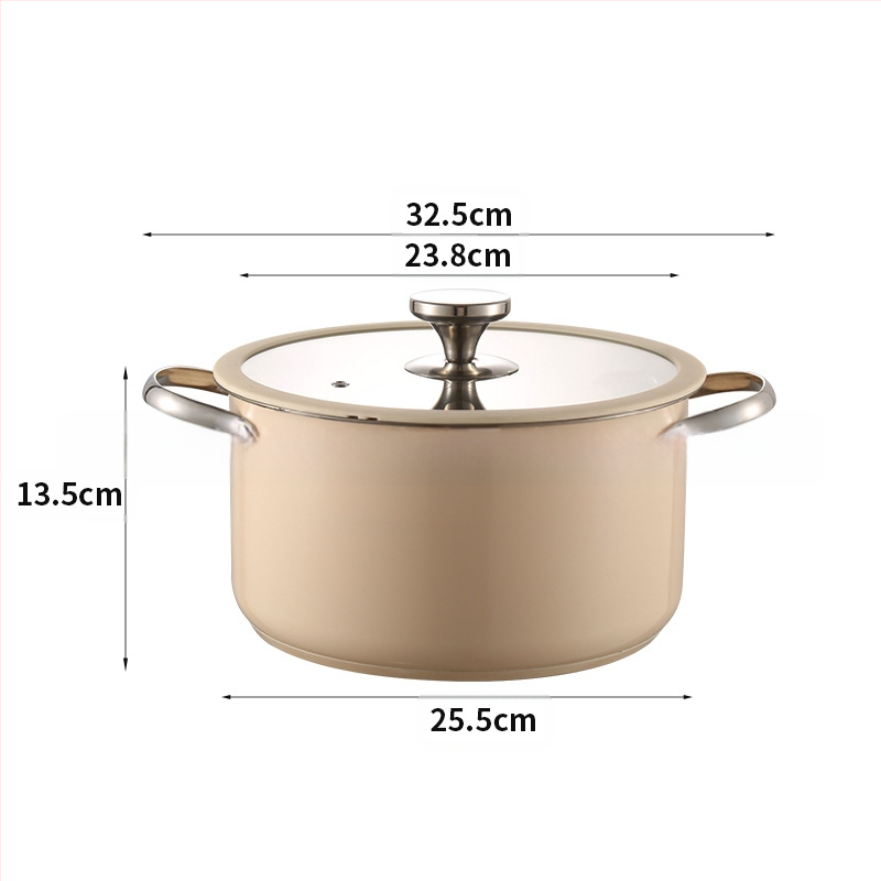 304 Σετ δοχείων από ανοξείδωτο ατσάλι με κεραμικό χρώμα σιλικόνης, γυάλινο καπάκι, κατσαρόλα σούπας, σύνθετο κάτω, κατσαρόλα γάλακτος, ατμομάγειρας, κορεάτικη κατσαρόλα θαλασσινών, ζεστό δοχείο