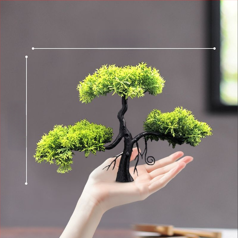 Екранни малки орнаменти, нови китайски симулационни зелени засаждания, добре дошли в китайски стил, бор, вход за хол, настолна фотография, сватба, дом