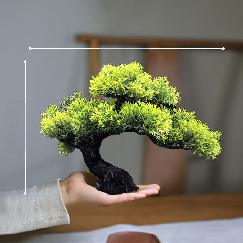 Екранни малки орнаменти, нови китайски симулационни зелени засаждания, добре дошли в китайски стил, бор, вход за хол, настолна фотография, сватба, дом