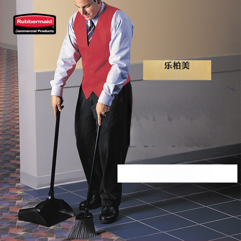 „Rubbermaid“ šluota, plastikinė ilgakotė plaukų šluota, skirta lauko sąlygoms, atspari vėjui, šiukšlių semtuvėlis, patvari