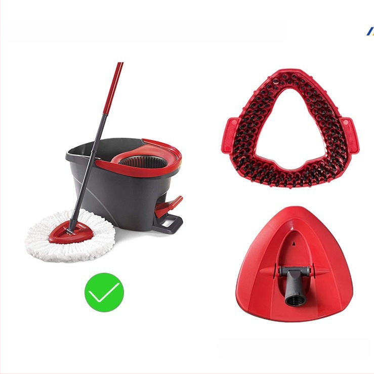 Határokon átnyúló háromszög alakú felmosófej csere padlókefe háztartási padlólap kefe felmosó tartozékok tisztítókefe forgó felmosófej