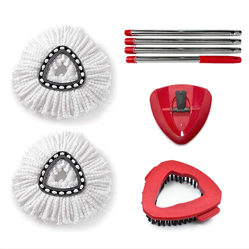 Határokon átnyúló háromszög alakú felmosófej csere padlókefe háztartási padlólap kefe felmosó tartozékok tisztítókefe forgó felmosófej