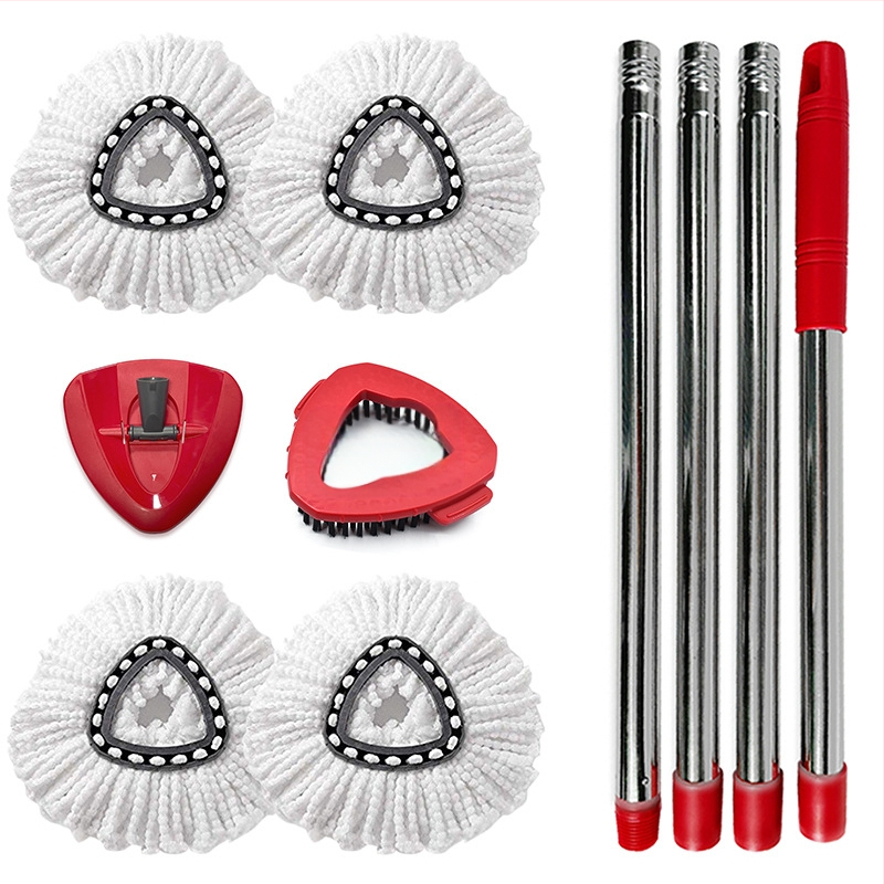 Határokon átnyúló háromszög alakú felmosófej csere padlókefe háztartási padlólap kefe felmosó tartozékok tisztítókefe forgó felmosófej