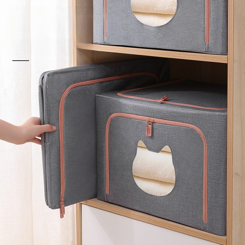 Drabužių laikymo dėžė iš audinio maišelio, sulankstoma laikymo dėžė, didelė drabužių spinta, studentų namų apyvokos reikmenų dėžutė iš Oksfordo audinio, tinkanti „Chengyi“