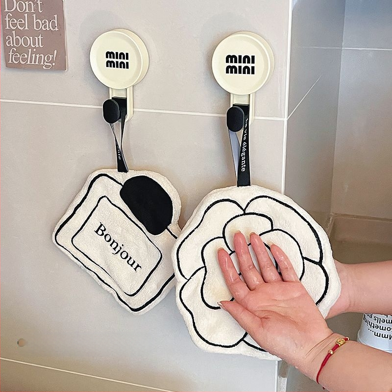 Prancūziško stiliaus pakabinamas sugeriantis sutirštintas mielas kūrybingas virtuvinis rankšluostis, koralų vilnos, populiarus mažas rankšluosčių įvyniojimas