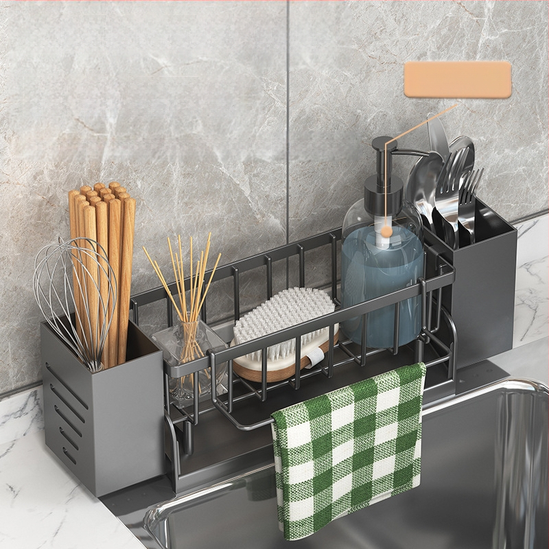 Határokon átnyúló konyhai tárolóállvány, szegmentes rongytartó, vízelvezető állvány, fürdőszobai állvány, mosdótároló, falra szerelhető tároló