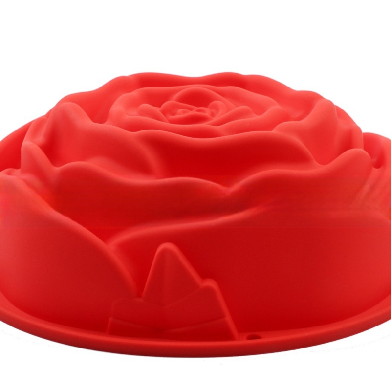 Határokon átnyúló nagy rózsa szilikon tortaforma kerek sütőlap sütőforma mousse sifon torta