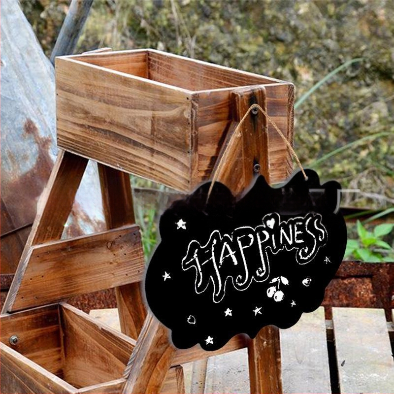 sandėlyje dvipusė juodos lentos pakabukas rankdarbiai kūrybinė lenta logotipas namų dekoravimas durų sąrašas „pasidaryk pats“ skelbimų lenta