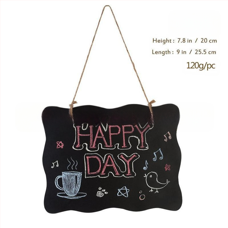 sandėlyje dvipusė juodos lentos pakabukas rankdarbiai kūrybinė lenta logotipas namų dekoravimas durų sąrašas „pasidaryk pats“ skelbimų lenta