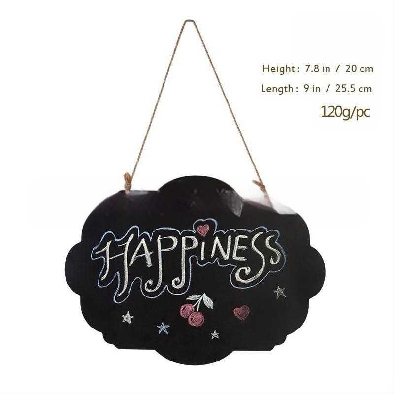 sandėlyje dvipusė juodos lentos pakabukas rankdarbiai kūrybinė lenta logotipas namų dekoravimas durų sąrašas „pasidaryk pats“ skelbimų lenta