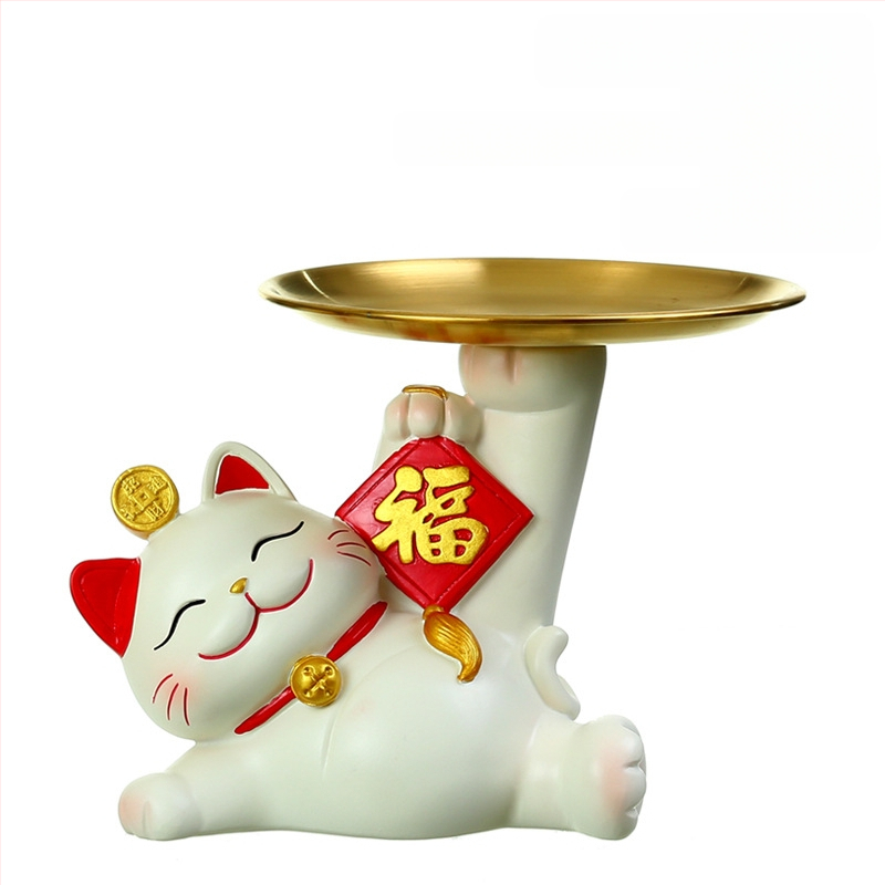 Loominguline õnneliku kassi salvrätikute kasti hoiustamine multifunktsionaalsed kaunistused sissepääsu elutoa kodukaunistused tipptasemel kingitus