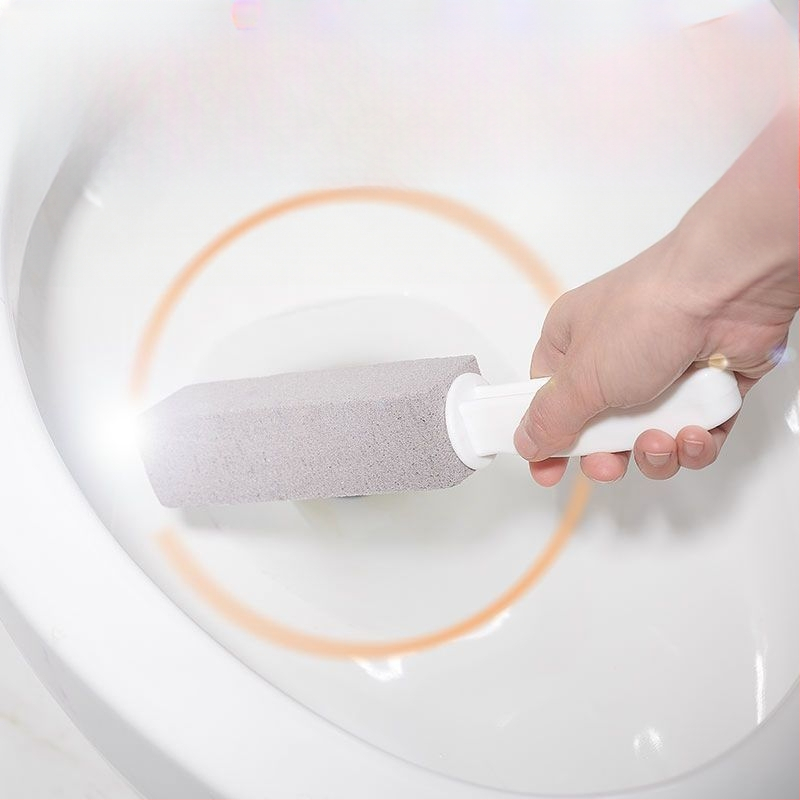 Habkő tisztítóstift Eltávolítja a foltokat anélkül, hogy holt sarkokat hagyna maga után, Eltávolítja a sárga foltokat és a vízvonalfoltokat, WC-tisztító, WC-kefe