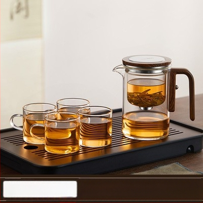 Vardata magnetiline lendlev tass klaasist vooderdisega teekannu tee eraldamine ühe võtmega filtriga majapidamistee komplekt laos hulgimüügis