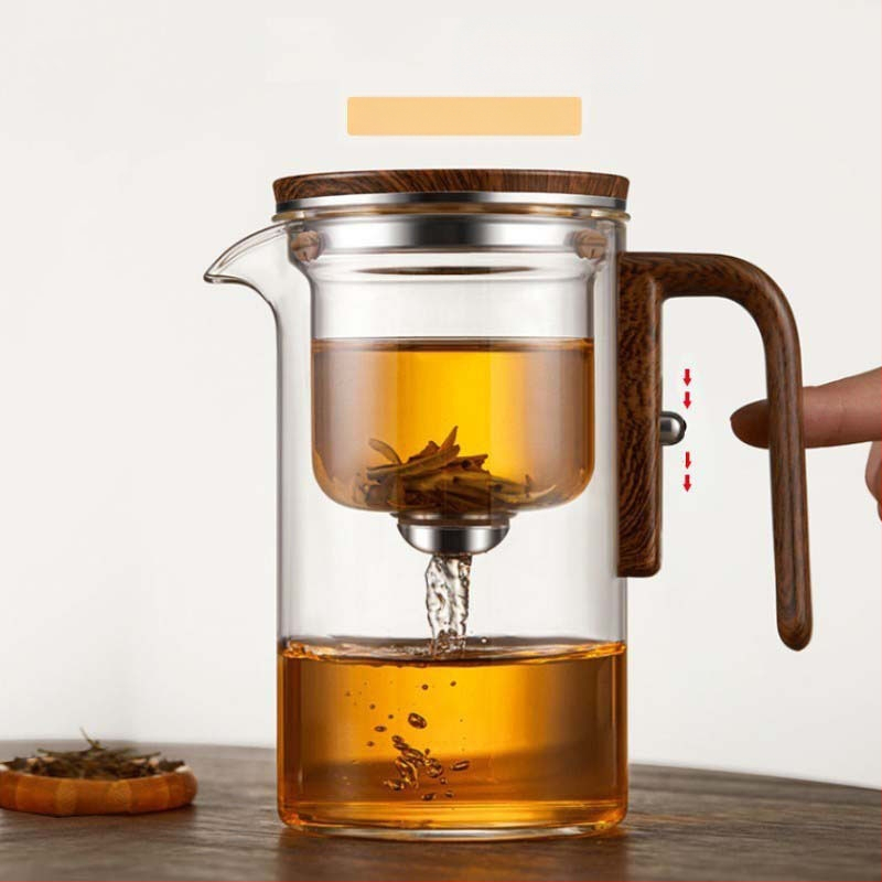 Vardata magnetiline lendlev tass klaasist vooderdisega teekannu tee eraldamine ühe võtmega filtriga majapidamistee komplekt laos hulgimüügis