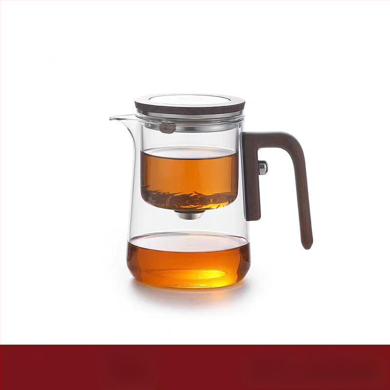 Vardata magnetiline lendlev tass klaasist vooderdisega teekannu tee eraldamine ühe võtmega filtriga majapidamistee komplekt laos hulgimüügis