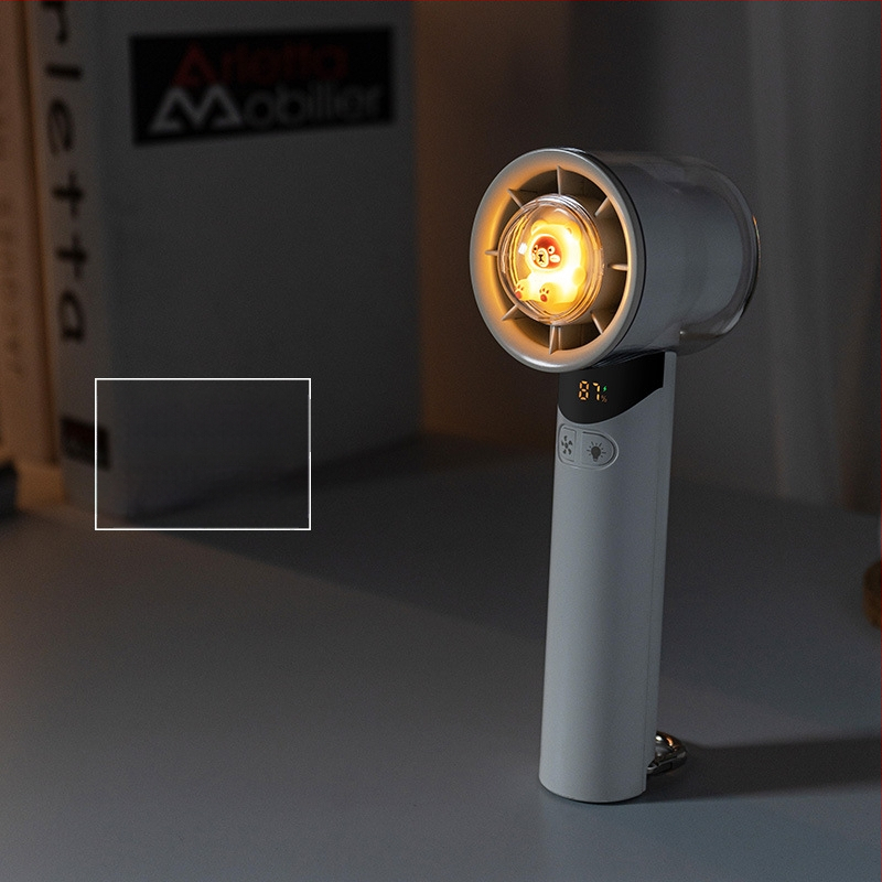 2025. aasta uus kiire külmkompressiga pihuventilaator, õues kasutatav pika elueaga karabiin, kaasaskantav koomiksiga laetav väike ventilaator