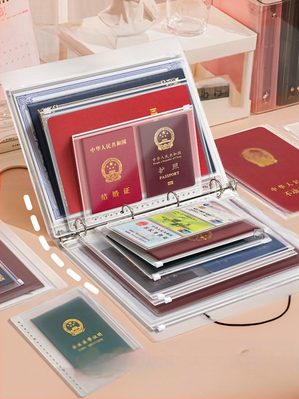 Чанта за документи, козметика, сертификат, класьор, съхранение на книги, защитен калъф, информационна чанта за семейство, прозрачна бебешка лична карта