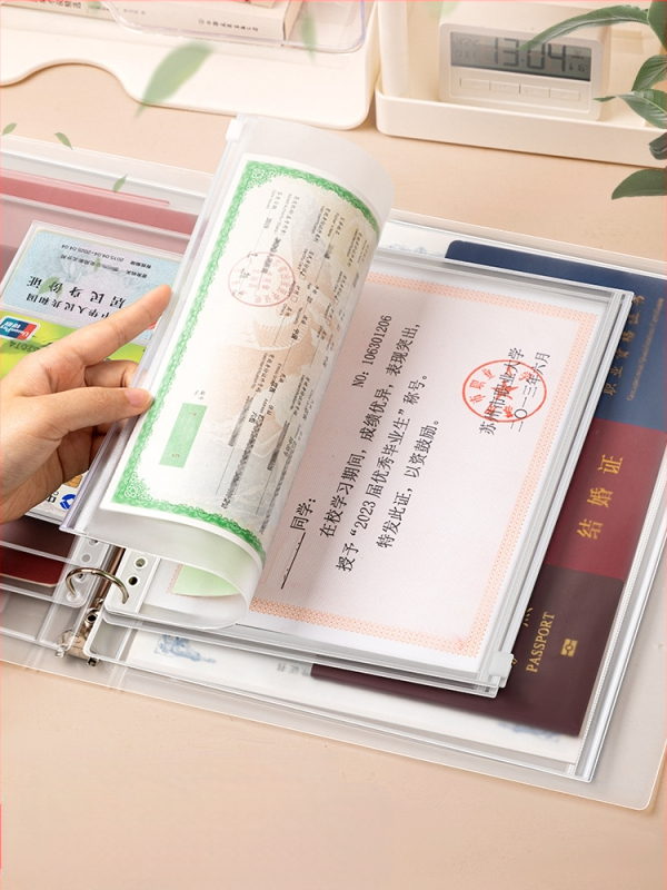 Чанта за документи, козметика, сертификат, класьор, съхранение на книги, защитен калъф, информационна чанта за семейство, прозрачна бебешка лична карта