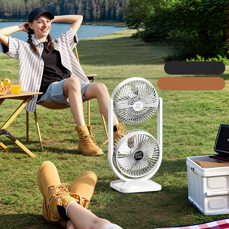 Naujas ventiliatorius USB įkrovimo ventiliatorius stalinis ventiliatorius didelis vėjo dvikryptis ventiliatorius lauko kempingo ventiliatorių gamintojai