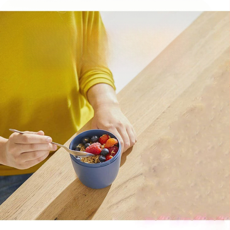 Kaerahelveste lõunasöögi jagajaga tass 700 ml kaasaskantav jogurtitops kaanega salatihelveste tops kaanega tass