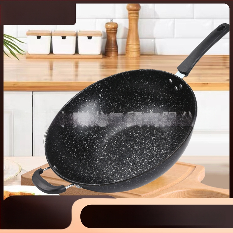 „Maifan“ akmens neprideganti keptuvė indukcinė viryklė dujinė viryklė universali virimo mašina be dūmų plokščiadugnė buitinė geležinė keptuvė didmeninė prekyba