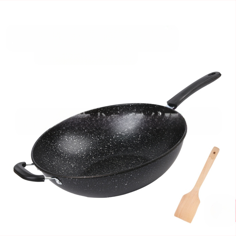 „Maifan“ akmens neprideganti keptuvė indukcinė viryklė dujinė viryklė universali virimo mašina be dūmų plokščiadugnė buitinė geležinė keptuvė didmeninė prekyba