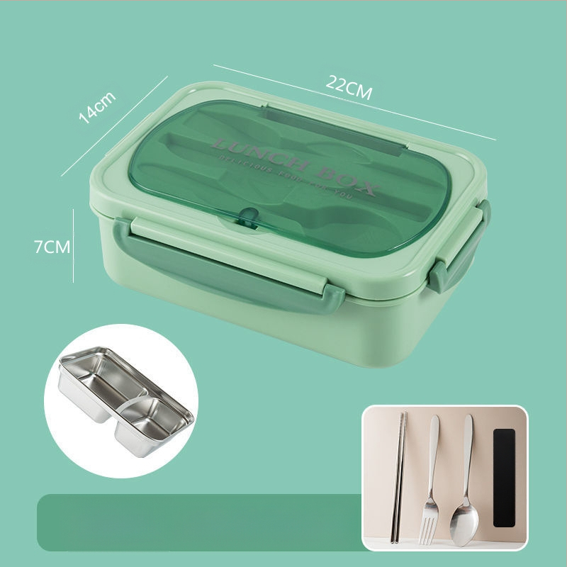 304 roostevabast terasest isoleeritud õpilaste lõunasöögikarp tööle kaasaskantav suletud võrega bento-karbi lõunasöögikarp logoga trükkimisega