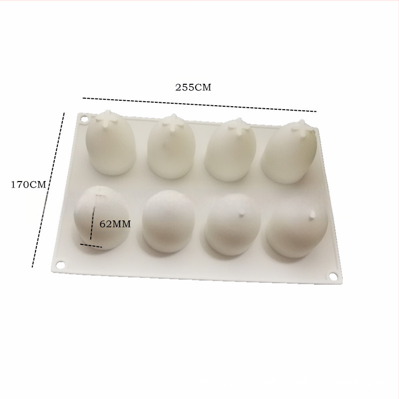 Tootja laos 8-osaline muna-lihavõttekoogi silikoonvorm mousse isetegemise Itaalia-Prantsuse magustoidu küpsetamine
