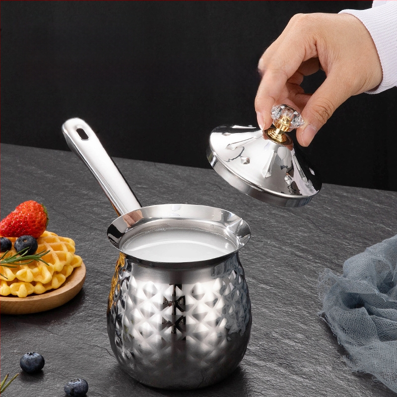 Nerūdijančio plieno kavos aparatas smailiu burna traukiama gėlė puodelis pieno burbulo puodelis pieno puodelis traukiama gėlė stiklainis vaškas puodelis tirpstantis vaškas puodelis