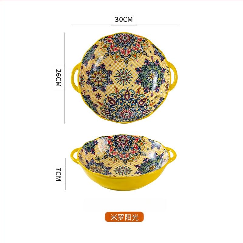 Böömi marineeritud kala suur kauss majapidamises suur kahe kõrvaga supikauss supikauss spetsiaalne kauss keedetud lihaviilude jaoks