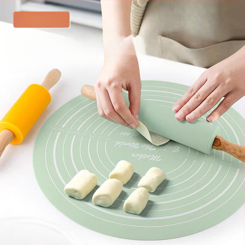 Silikoninis kepimo kočėlas, tinkantis vidutinio dydžio minkymo kočėlui, kepimo kostiumas, kočėlo minkymo pagalvėlė