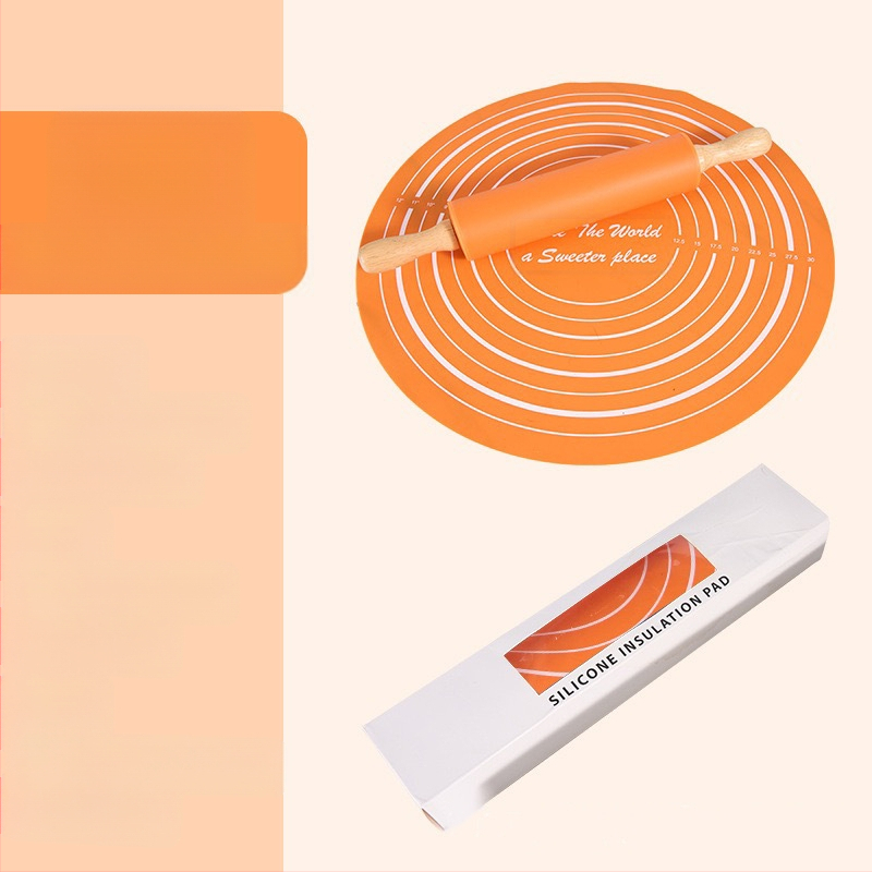 Silikoninis kepimo kočėlas, tinkantis vidutinio dydžio minkymo kočėlui, kepimo kostiumas, kočėlo minkymo pagalvėlė